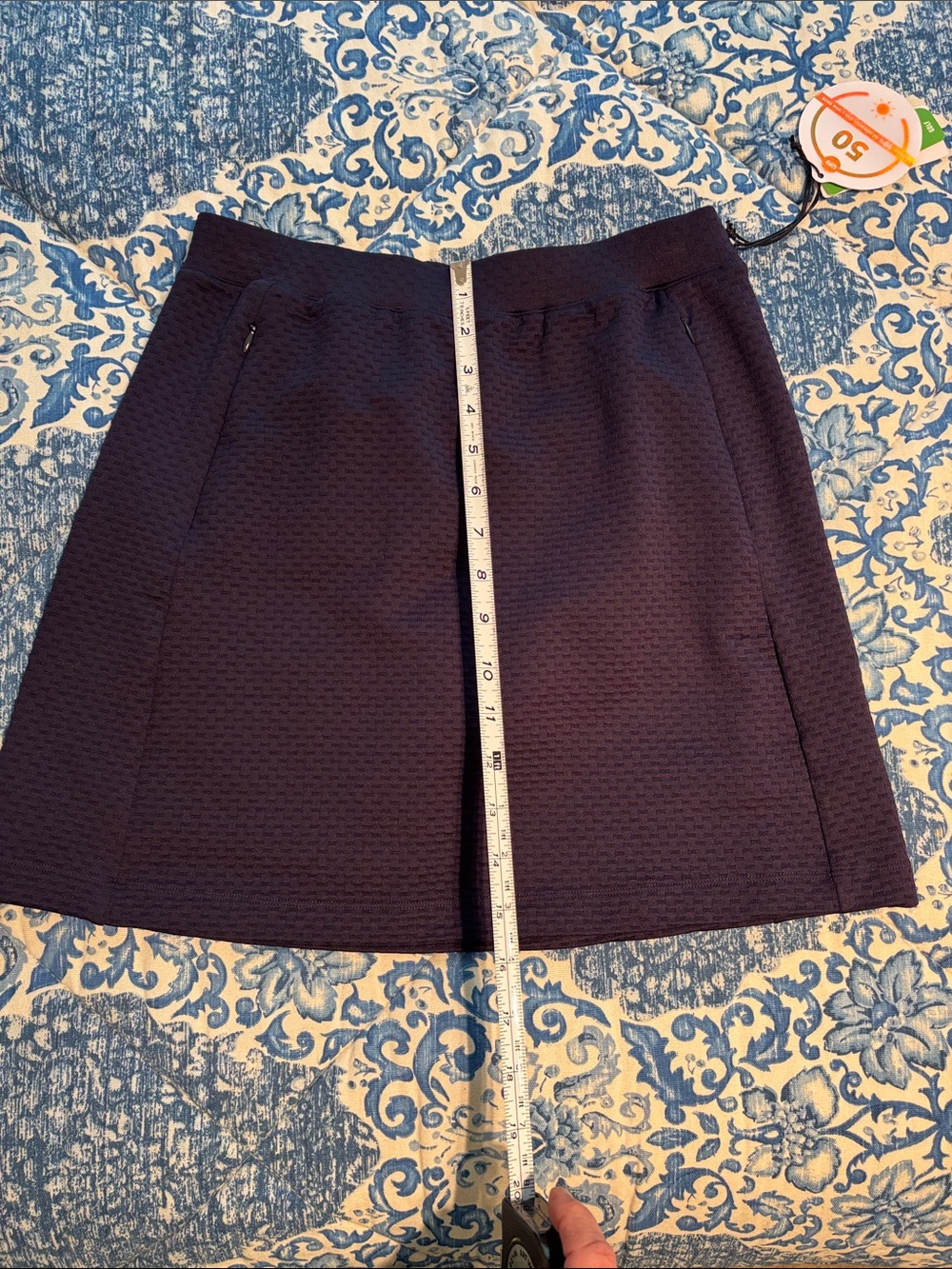 Tail Navy Golf Skort with Side Zippers- New-XS - Picture 5 of 13